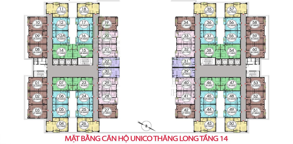 mat bang tang 14 can ho unico thang long - DỰ ÁN CĂN HỘ UNICO THĂNG LONG BÌNH DƯƠNG