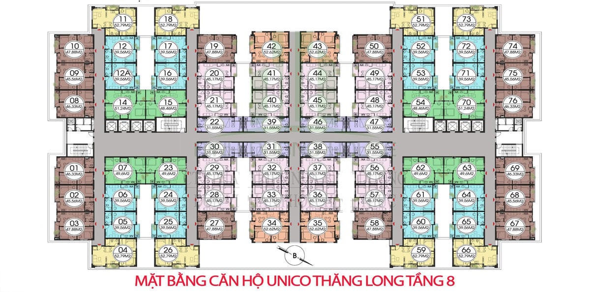 mat bang tang 8 can ho unico thang long - DỰ ÁN CĂN HỘ UNICO THĂNG LONG BÌNH DƯƠNG