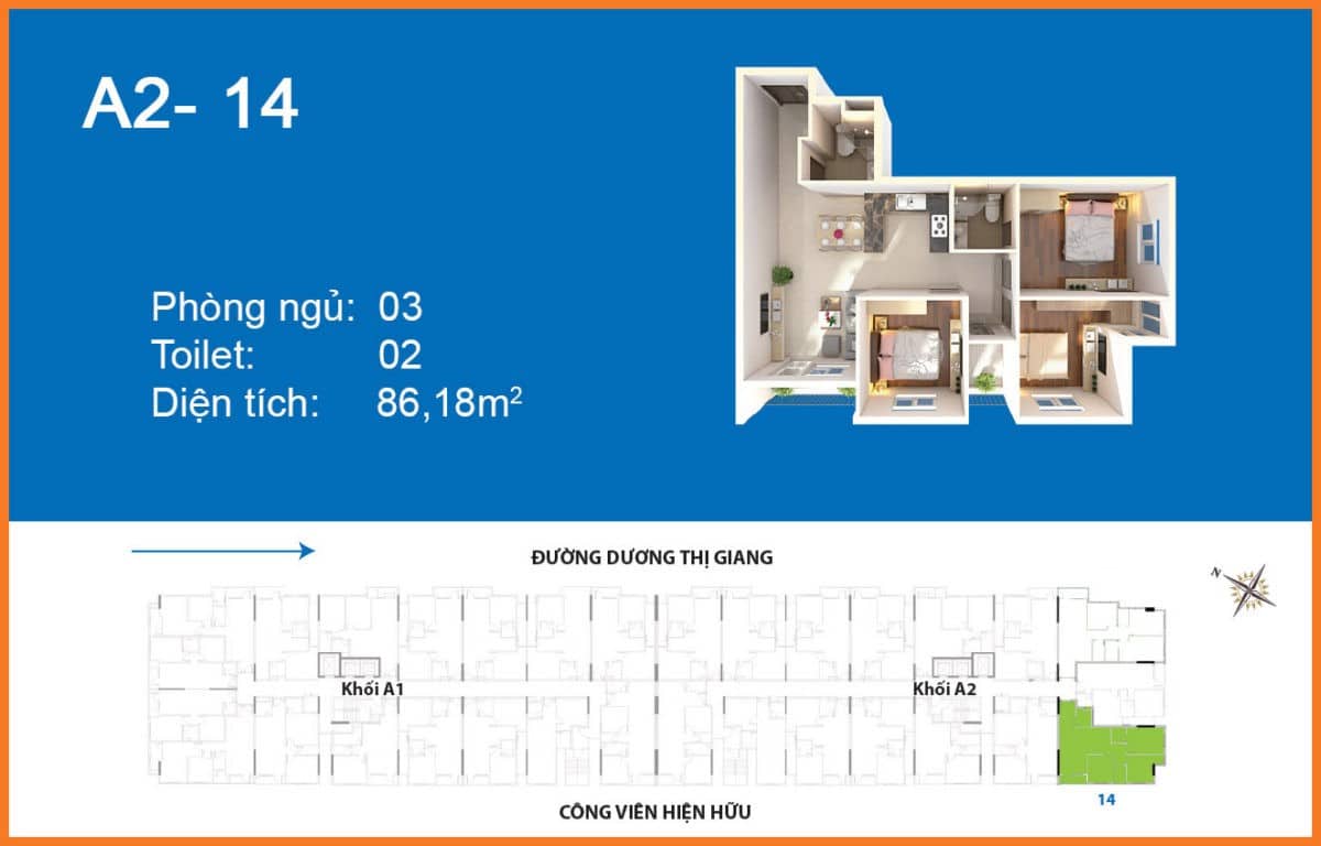 thiet ke can so a2 14 du an depot metro tower tham luong - DỰ ÁN CĂN HỘ CHUNG CƯ DEPOT METRO THAM LƯƠNG